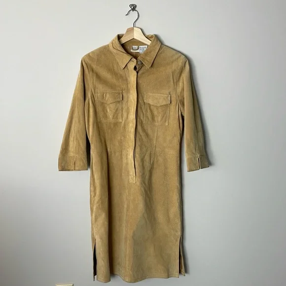 Newport News | Dresses | Newport News Jeanology Leather Dress | Poshmark